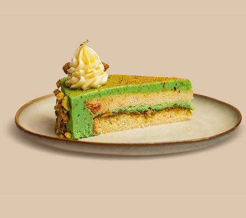 Pistachio Kunafa Cake