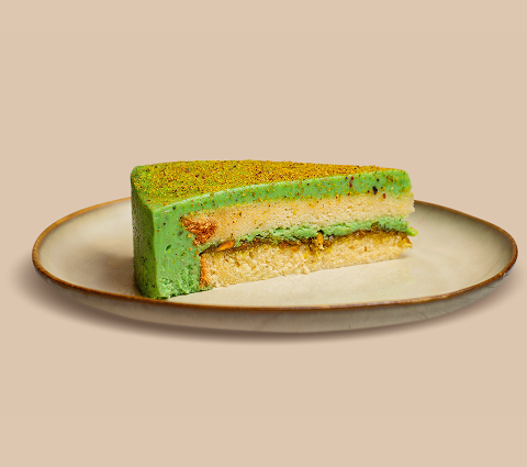 Pistachio Kunafa Cake